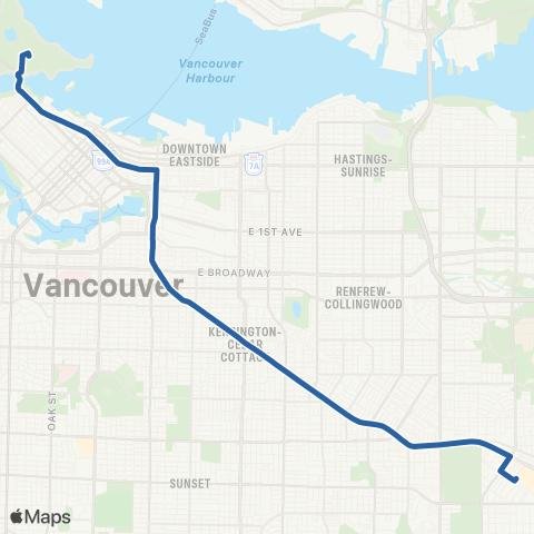 TransLink Metrotown Station / Stanley Park map