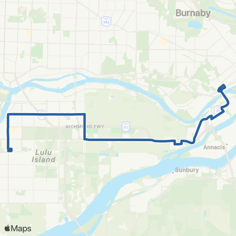 TransLink Richmond-Brighouse / 22nd St Station map