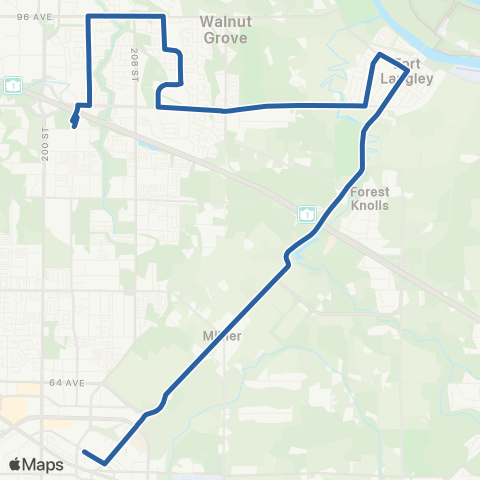 TransLink Walnut Grove / Surrey Central Station map