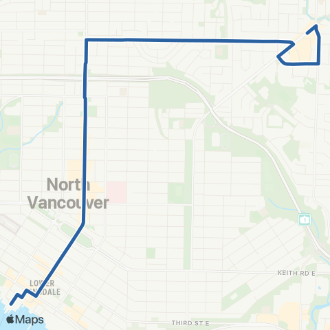 TransLink Lynn Valley / Lonsdale Quay map