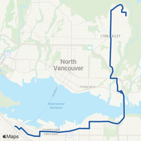 TransLink Upper Lynn Valley / Burrard Station map