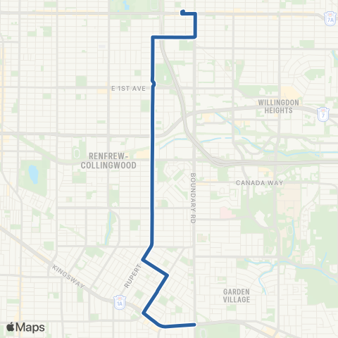 TransLink Kootenay Loop Loop / Joyce Station map