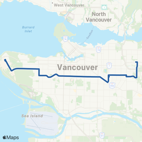 TransLink Brentwood Station / UBC map