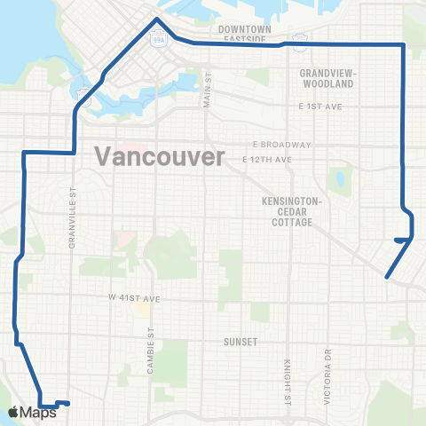 TransLink 29th Avenue Station / Arbutus map