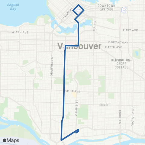 TransLink Downtown / Oak map