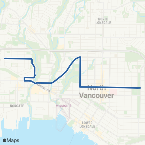 TransLink Carson Graham School Specials map