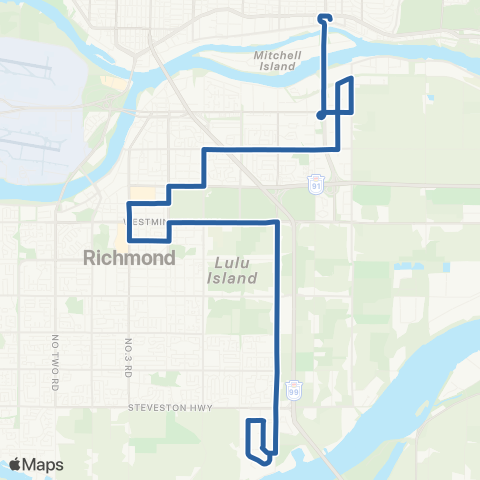 TransLink Five Road / Cambie map