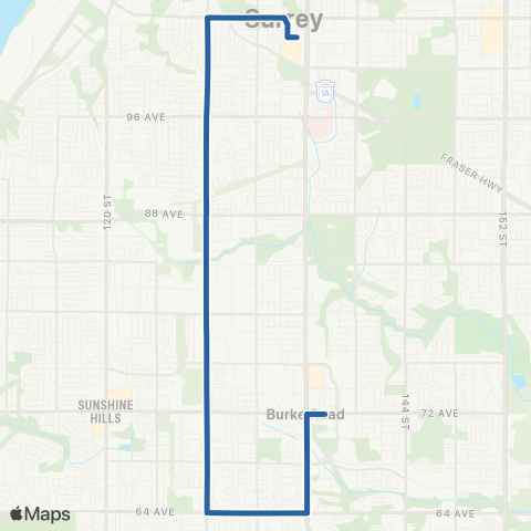 TransLink Newton Exchange / Surrey Central Station map