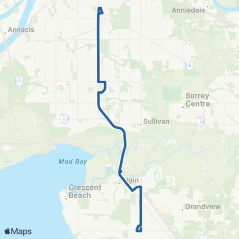 TransLink White Rock / King George Station Express map