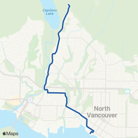 TransLink Grouse Mountain Mountain / Lonsdale Quay map