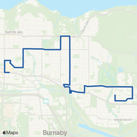 TransLink Lake City Station / Brentwood Station map