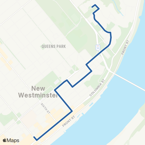 TransLink New Westminster Station / Victoria Hill map