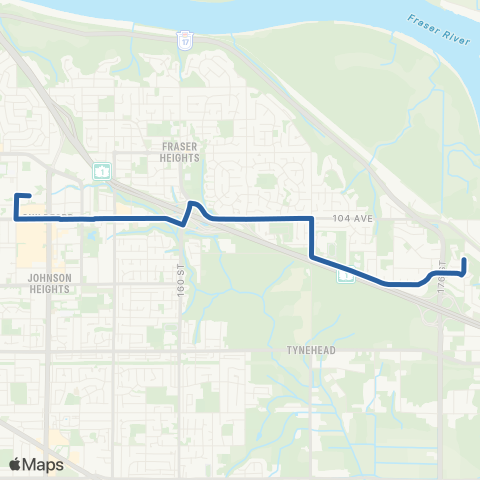 TransLink East Fraser Heights / Guildford map