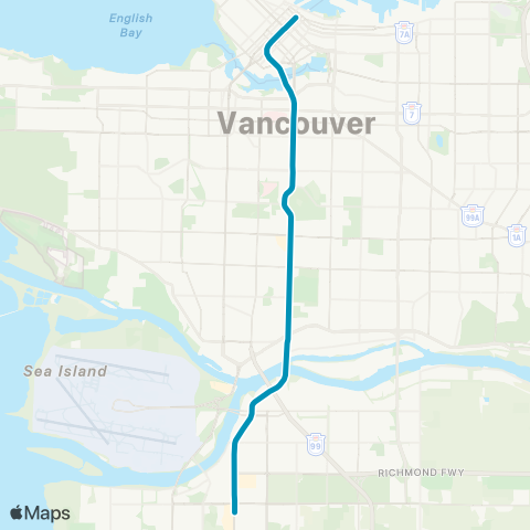 TransLink Canada Line map