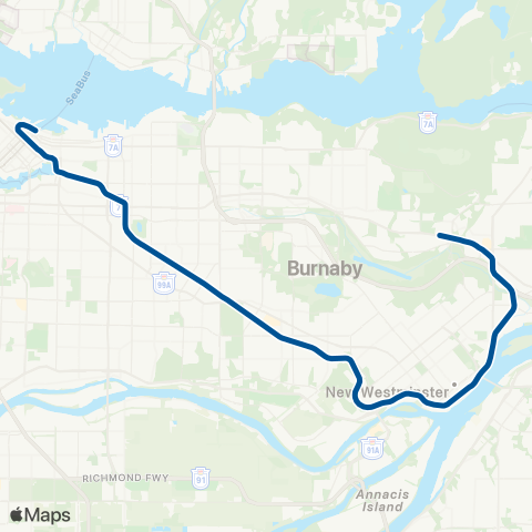 TransLink Expo Line map