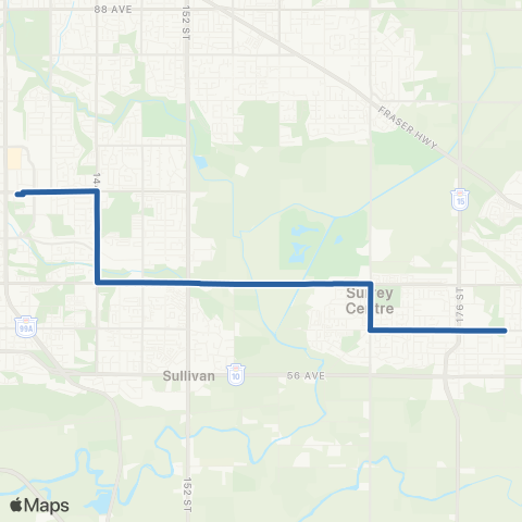 TransLink Lord Tweedsmuir School map