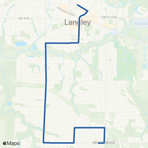 TransLink Brookswood School map