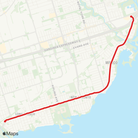 TTC Long Branch map