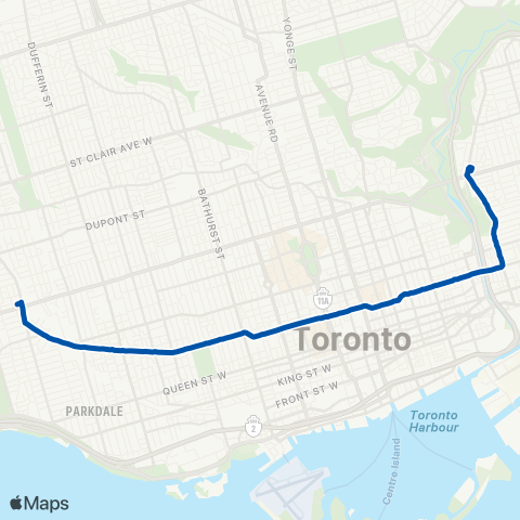 TTC Dundas map