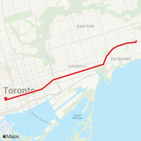 TTC Kingston Rd map