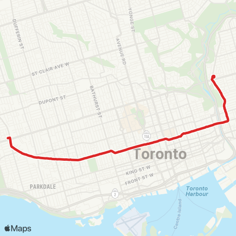 TTC Dundas map