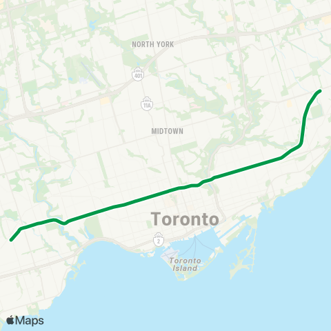 TTC Bloor–Danforth map