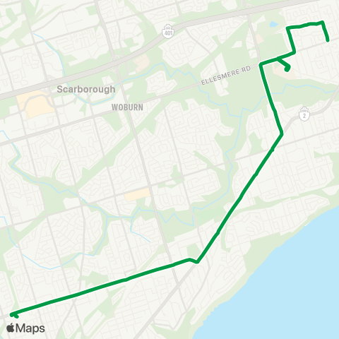 TTC Express Eglinton East Express map