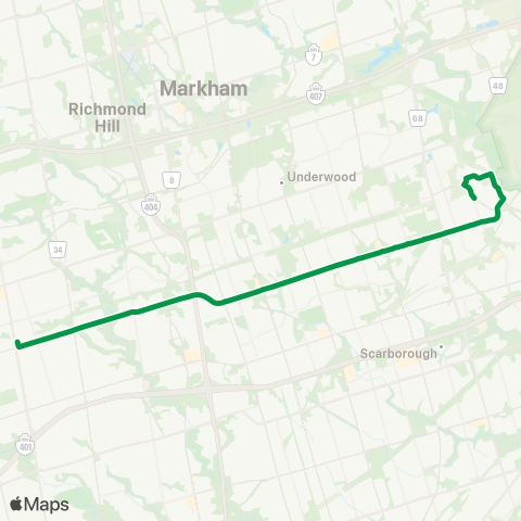 TTC Express Finch Express map