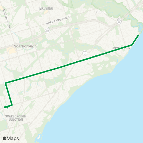 TTC Express Lawrence East Express map