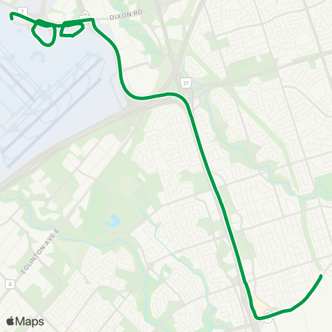 TTC Express Airport Express map