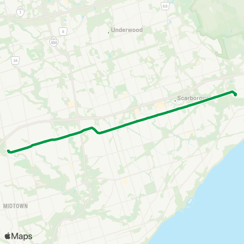 TTC Express York Mills Express map