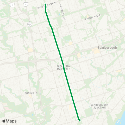 TTC Express Warden Express map