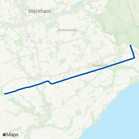 TTC York Mills Night Bus map