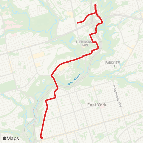 TTC Flemingdon Park map