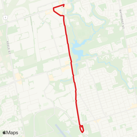 TTC Dufferin North map