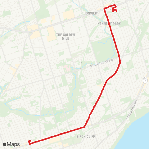 TTC Danforth Road map