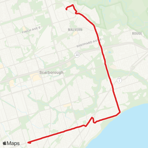 TTC Morningside map