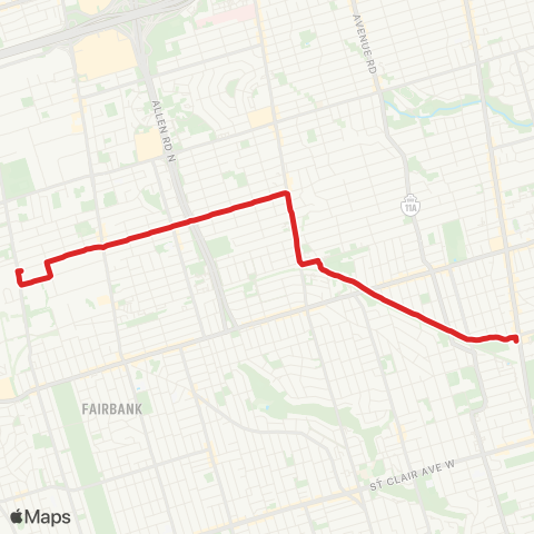 TTC Glencairn map