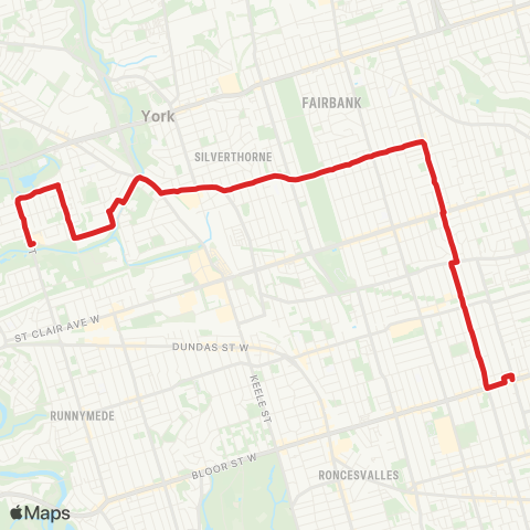 TTC Rogers Road map