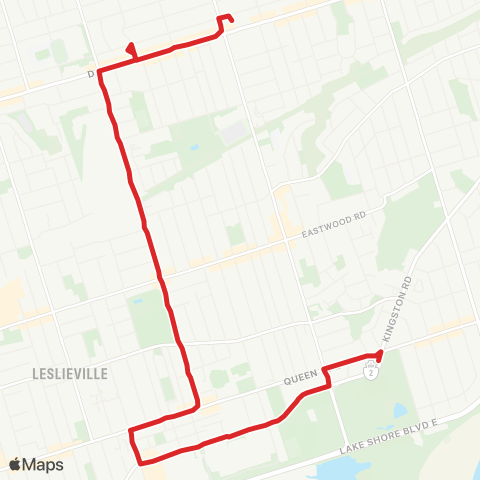 TTC Greenwood map