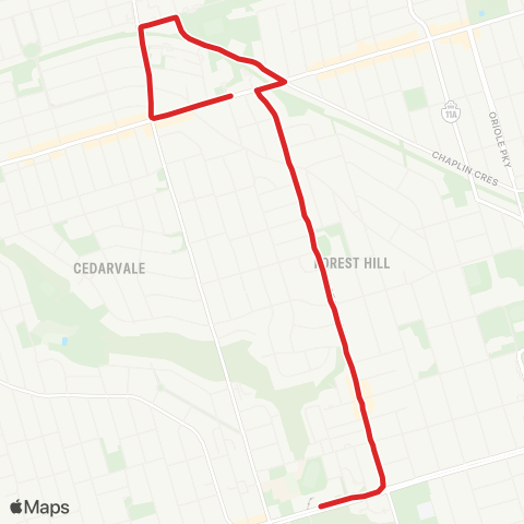 TTC Forest Hill map