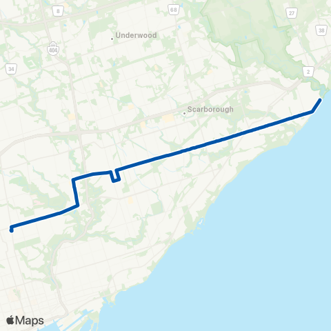 TTC Lawrence East Night Bus map