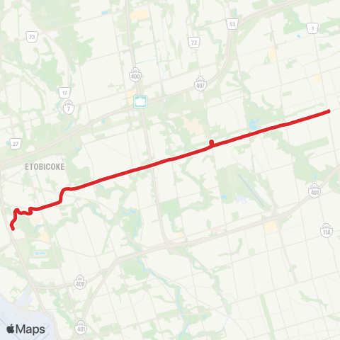 TTC Finch West map