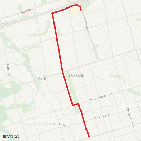 TTC Lansdowne map