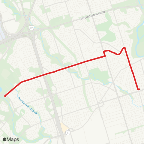 TTC Rathburn map