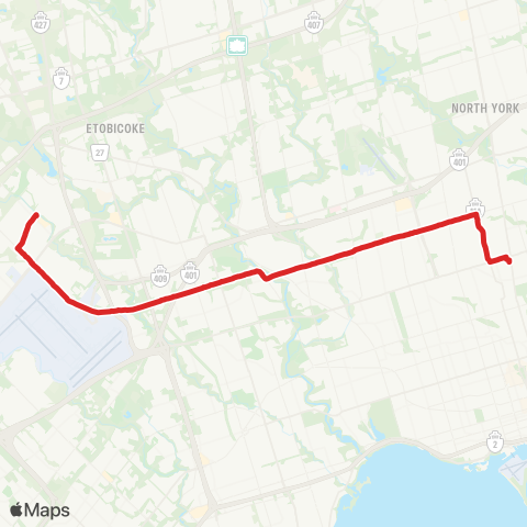 TTC Lawrence West map