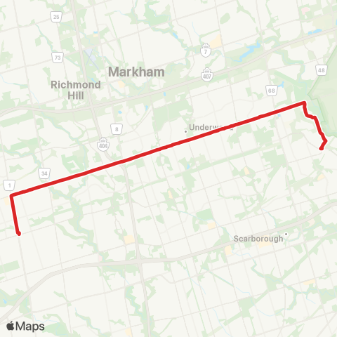 TTC Steeles East map