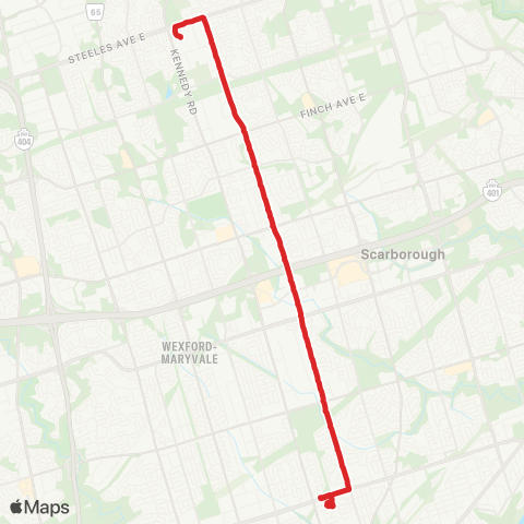 TTC Midland map