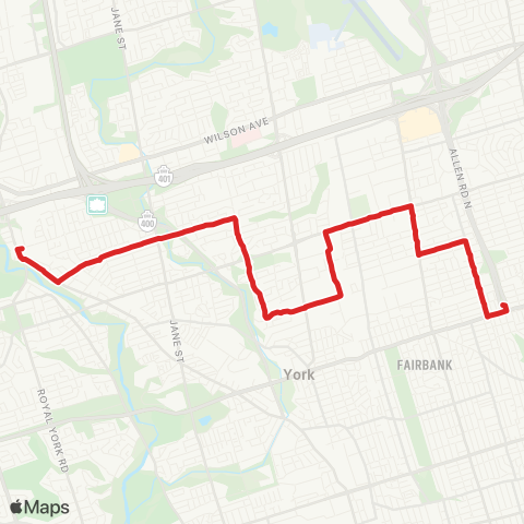 TTC Maple Leaf map