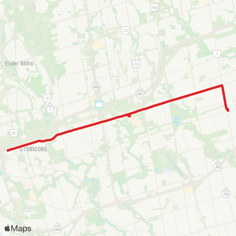 TTC Steeles West map